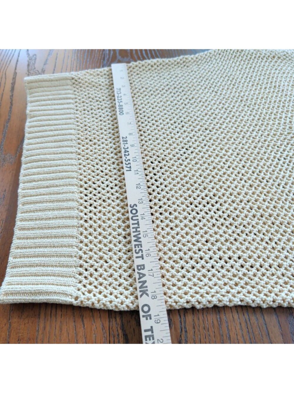 Tommy Bahama Denim Womens M Cream Open Knit V Neck Cotton Sweater Coastal - Picture 12 of 16